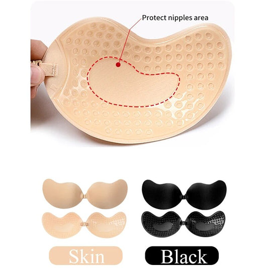 Strapless Silicone Chest Stickers Lift Up Nude Bra Women Reusable Push Up Adhesive Pasty Bras Nipple Cover Lingerie Padding